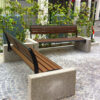 Parkbank Donna beton en hout 20 Moderne parkbanken beton en hout in de openbare ruimte